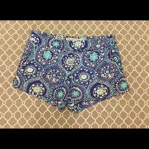 Trina Turk almost paisley blue shorts size 2